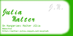 julia malter business card