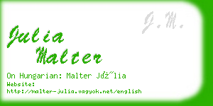 julia malter business card
